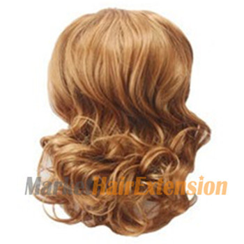 Wavy Hepburn Fluffy Ball Head Bud Head Bun Ponytail Golden Blonde